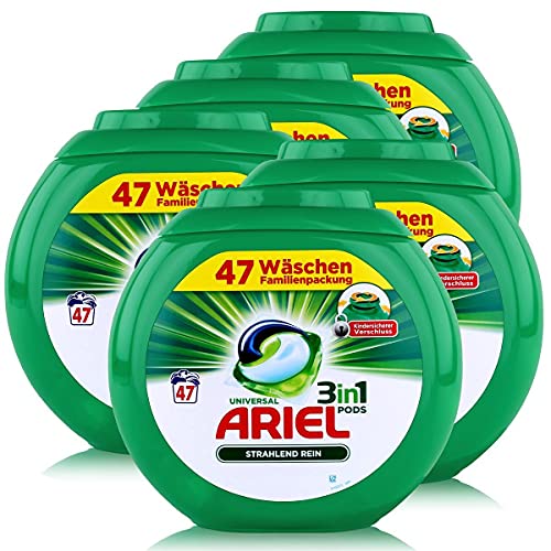 Ariel Allin1 Pods universellt tvättmedel för 47 tvättladdningar (5-pack)