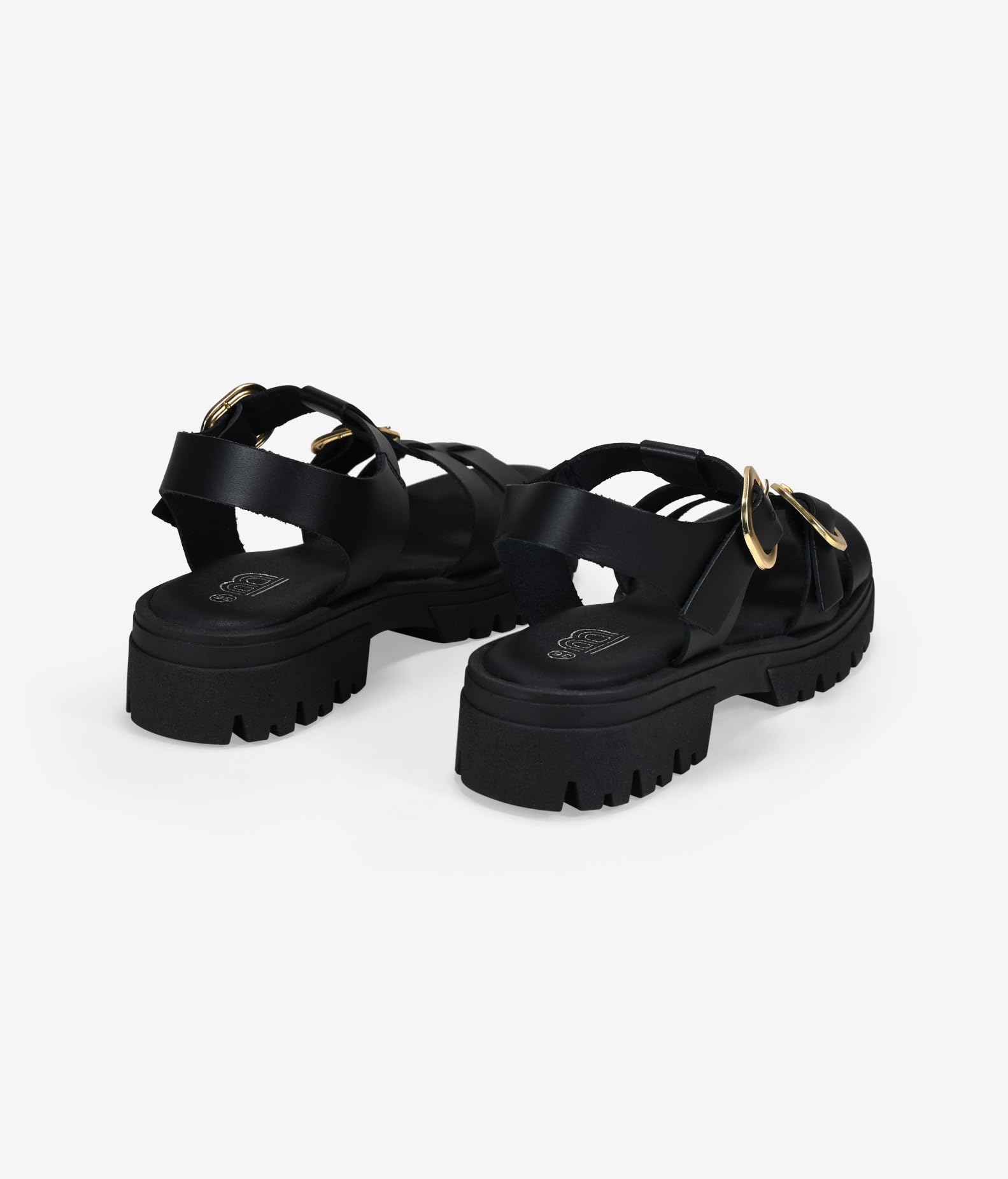 BOSANOVA Sandalias cangrejeras para Mujer en Piel con Suela Track Dentada y Doble Hebilla Ajustada. Cierre con Hebilla metálica. Calzado para Mujer