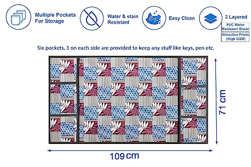 Image of Stylista Refridgerator top Cover Suitable for Samsung RR23C2F249U /HL, 215 Liter Fridge, Dimension (WXD) 71x109 CM, Surface Pattern Grey