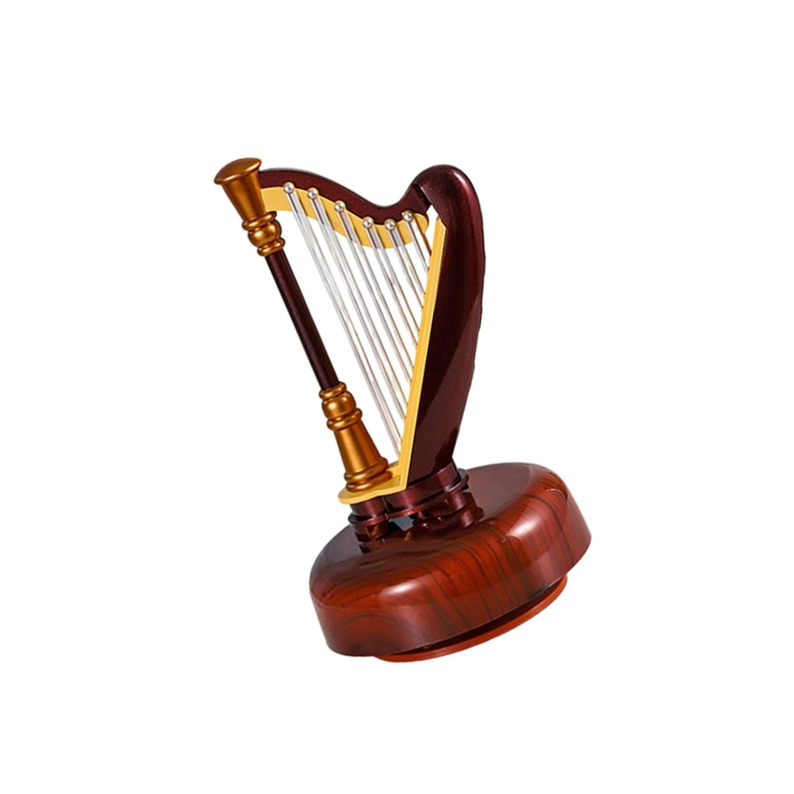 ZXFJYUIP Classical Trumpet Saxophone French Horn Musical Instrument Study Room Decoration Music Box(Harp)