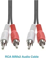 Vista 2 de C&E Cable de audio RCA macho a macho de 50 pies (2 conectores blanco/2 rojos) (CNE63232)