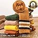 IIG 5 Pairs Womens Cute Fashion Knit Wool Socks Thick Warm Winter Crew Socks Gifts for Women (Super thick stripe 03-3 pairs)