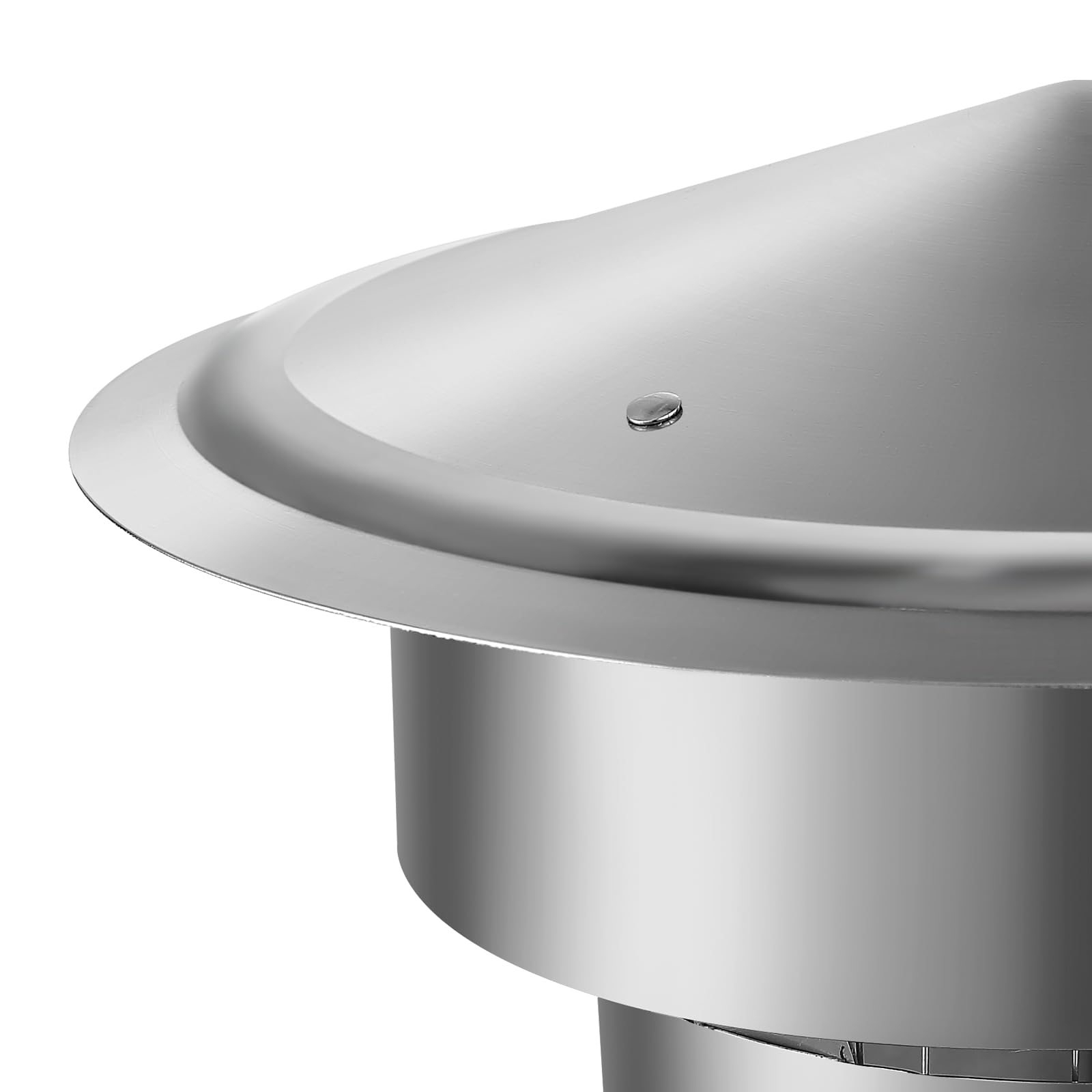 VEVOR Tappo per Camino Rotondo Diametro 150 mm Comignolo Canne Fumarie da Tetto in Acciaio Inox Base Rotondo Accessori Inclusi, Coperchio Comignolo per Camino 300 x 300 x 220 mm Antipioggia da Esterno