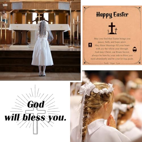 Image of Religious Cross Bracelet for Women Girls, Christian Gifts for Daughter Granddaughter Sister in Christ Friend Niece on Birthday Christmas Easter Valentines Day Graduation