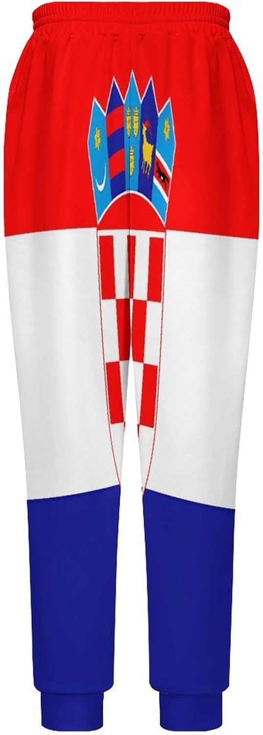 Flag of Croatia Men Pants Lightweight Sweatpants Joggers Pant 4XL