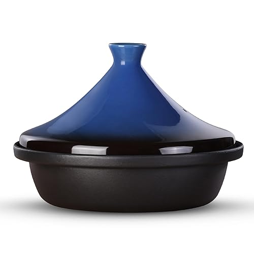 Moroccan Tagine for Cooking: Enameled Cast Iron Cooking Pot, Slow