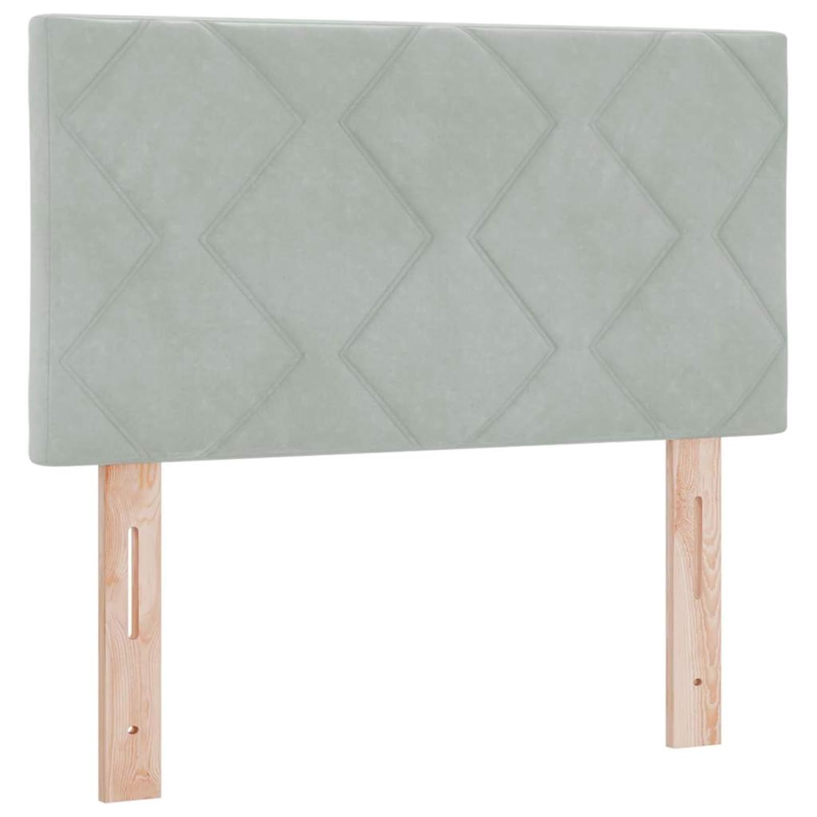 ATOMSTACK MAKER Cama con somier gris claro de 80 x 200 cm con colchón de muelles ensacados, cabecero ajustable (2 alturas) y superficie aterciopelada, moderna cama de dormitorio para un sueño relajado