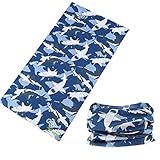 Zupro Bandana Headband Sun Protection Face Mask Balaclava Neck Gaiter Magic Scarf Headwear,for Hiking Running Cycling Yoga Fishing.Shark