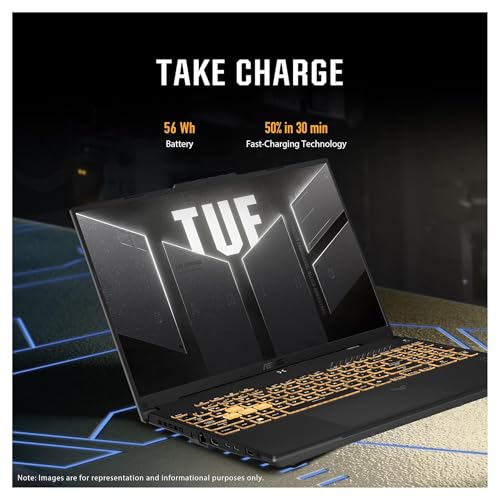 TUF F16 Gaming Laptop, Intel 5-210H, 32 GB DDR5 RAM, 2 TB PCIe SSD, 16'' FHD+ (1920x1200, WUXGA) 144Hz IPS Display, Nvidia G-Force RTX 4050, 1-Zone RGB Retroilluminato, W11 Home, Mecha Gray - Notebook - Immagine 3