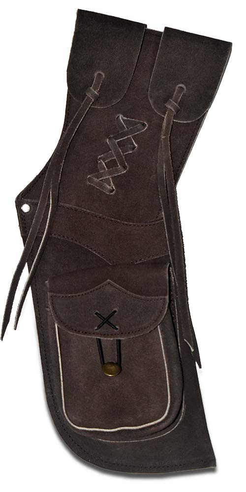 UNIVERSE ARCHERY Arrow Quiver | Genuine Suede Leather Arrow Holder | Traditional H-Grade Handmade Quiver for Hunting & Archery Sports | Lightweight & Comfortable | Brown (39cm/15.50 Inches)