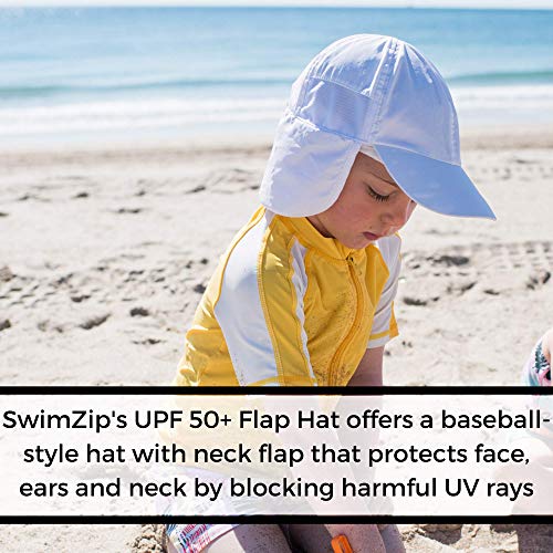 SwimZip Sun Hat with Neck Flap | UPF 50+ Protection for Baby, Toddler, and Kids3
