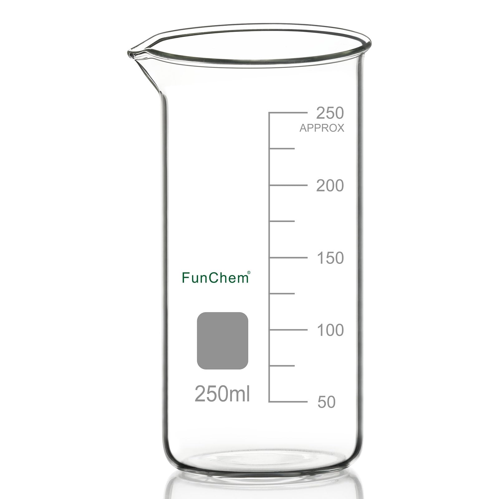 FunChem Borosilicate Glass Beaker, 1-Pack Graduated Tall Beaker with Pouring Spout, 50 ml — Amazon image 7