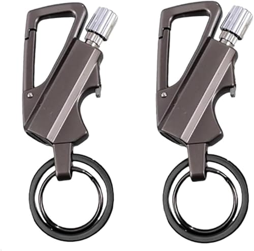 Permanent Match Metall Feuerzeug-Ewiges Streichholz Schlüsselanhänger, Wiederbefüllbares Infinity Feuerzeug, Multifunktionales Schlüsselanhänger (2, Schwarz) Permanent Match Metall Feuerzeug-Ewiges Streichholz Schlüsselanhänger, Wiederbefüllbares Infinity Feuerzeug, Multifunktionales Schlüsselanhänger (2, Schwarz)