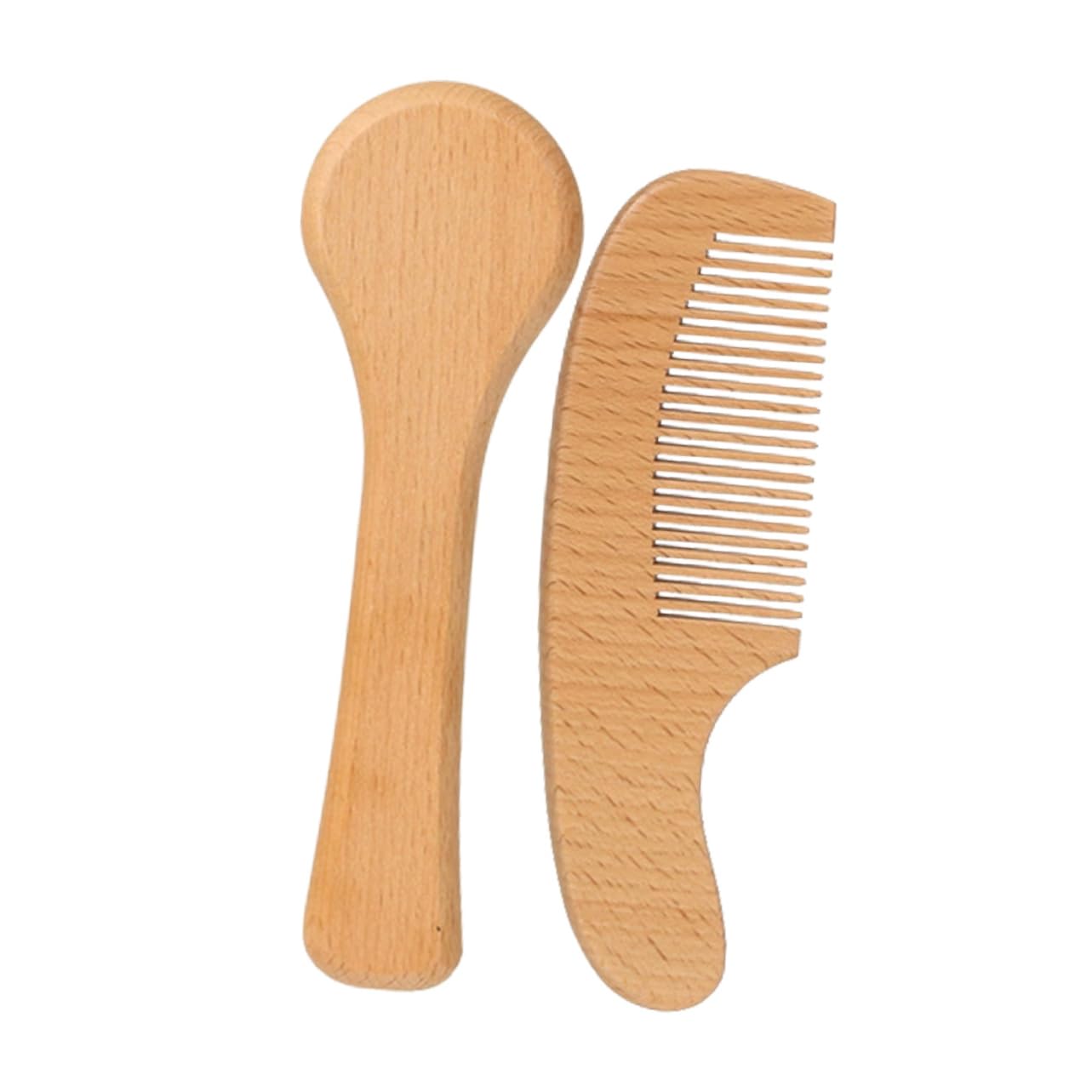 FOYTOKI Natural Wool Brush Set Bathing Tool Baby Grooming Kit Toddler Bath Accessories