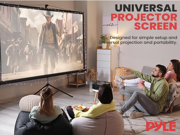 Pyle Universal Projector Screen w/Stand - 60-Inch Floor Standing Portable Fold-Out Rollup Matte for Projection, Includes Tripod, Great for Indoor/Outdoor Presentation, Quick Assembly by Pyle - Image 6