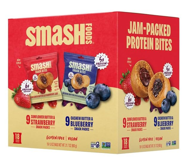 Smash Foods Snack Bites Variety Pack, 18 ct