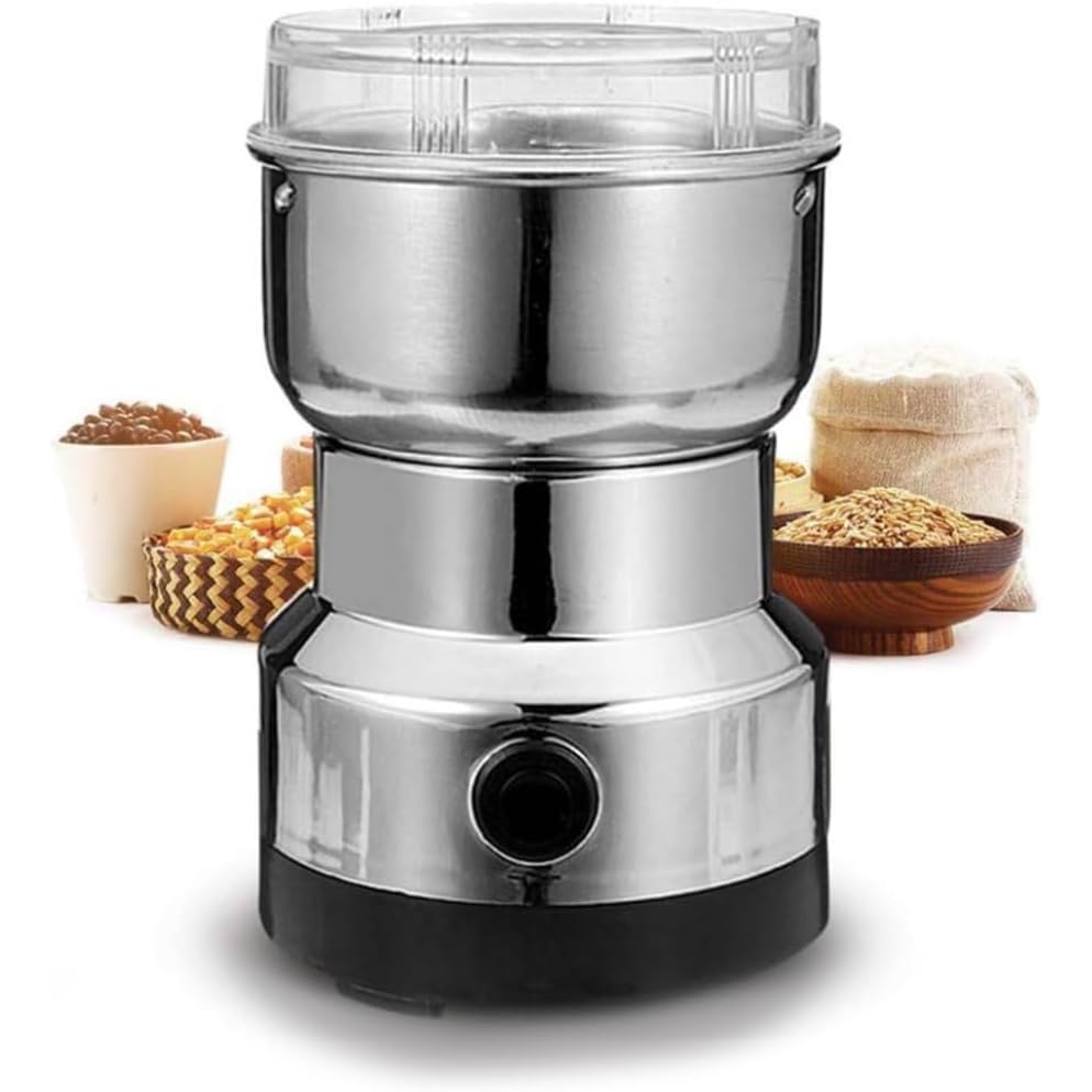 GlowZen Electric Coffee and Spice Grinder - Multipurpose Stainless Steel Mixer With Blades for Espresso Beans