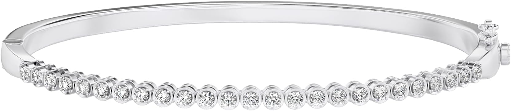Amazon.com: DIAMOND CLUB 1 Carat Lab Grown Diamond Bezel set Round ...