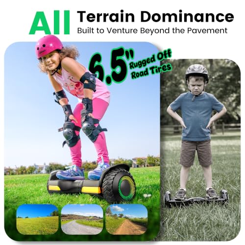 Gyroor G13 All-Terrain Hoverboard with Bluetooth & LED Lights Gift,Black - image 2