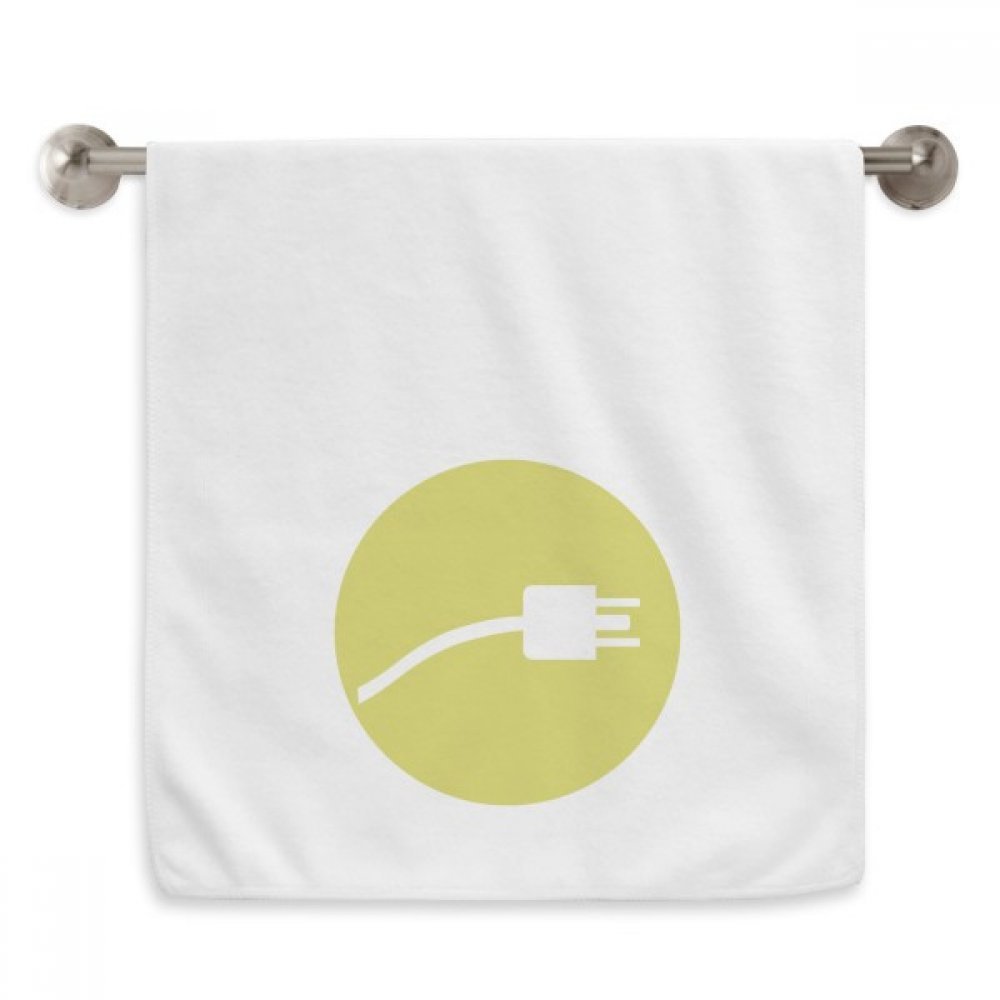 Serviettes débarbouillettes douces pour peaux sensibles motif câble jaune