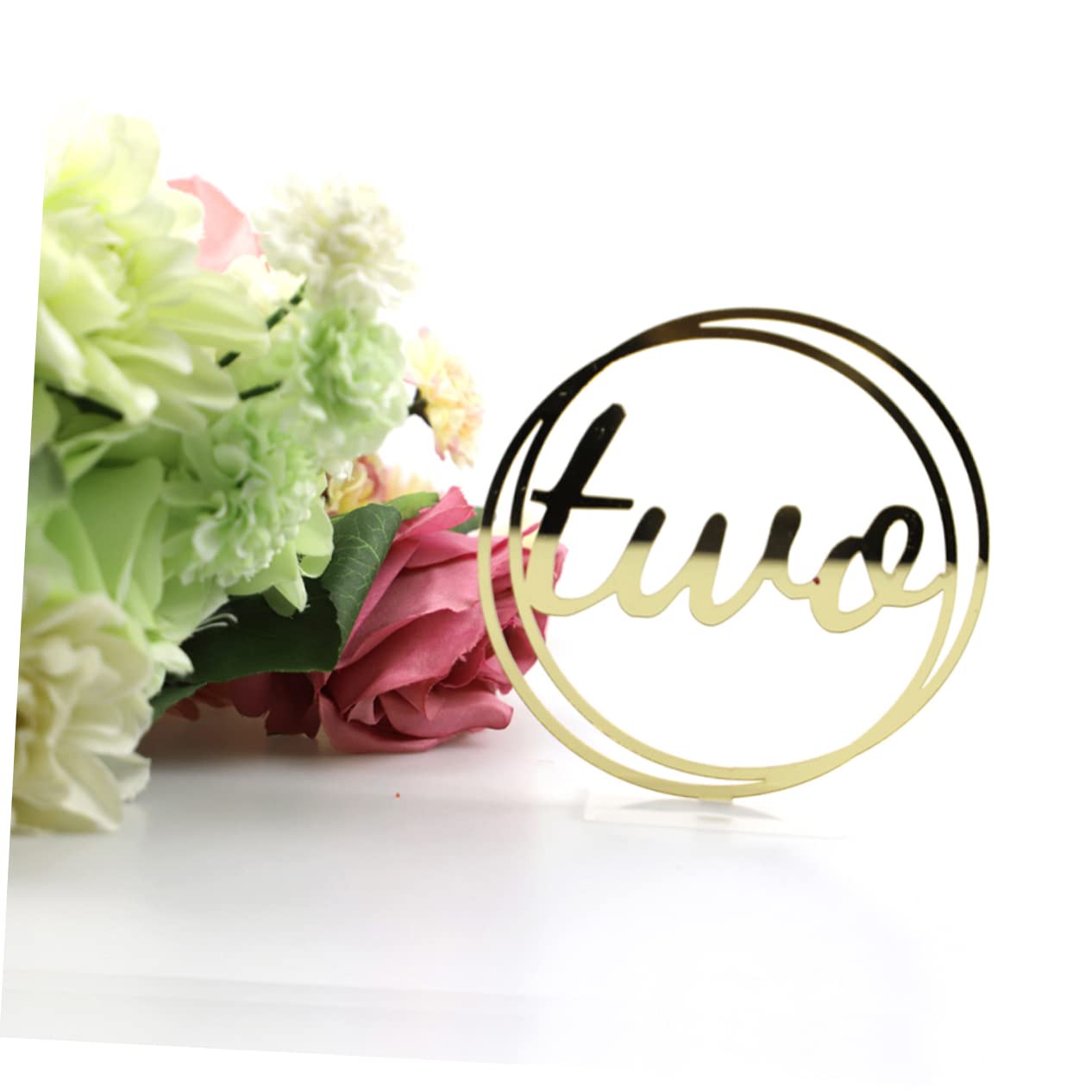 Cabilock 2sets Round Acrylic Table Numbers for Wedding Reception Elegant Hollow Design Sturdy Wedding Table Numbers for Event Decor and Seating Arrangement 10pcs*2