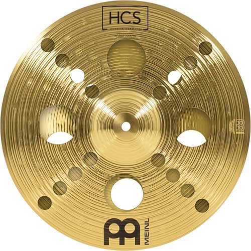 Meinl 14' Trash Stack Cymbal Pair with Holes - HCS Traditional Finish Brass for Drum Set, Made In...