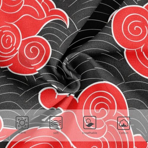 Stylized Red Clouds Swirling Black Panties Little Girl Girls Underwear Toddler Cotton Print Undies Kids Briefs 2t3