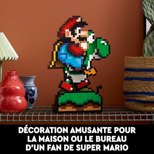 LEGO Super Mario World Mario et Yoshi - Set Collector Nintendo - Loisir Créatif pour Adultes Passionnés de Jeux Vidéo - Cadeau Homme et Femme Original pour Fans Nintendo 71438