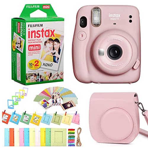 Review Product Fujifilm Instax Mini 11 Instant Camera + Fuji Instax Film 20 Shots + Protective Case + Frames Design Kit (Blush Pink)