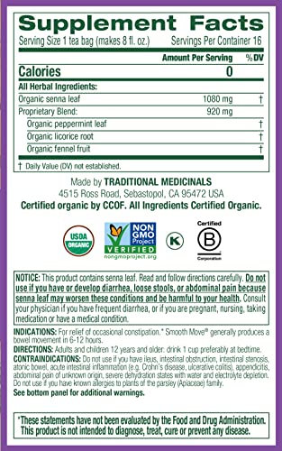 TRADITIONAL MEDICINALS Smooth Move Peppermint, 16 Count (3 Pack) - Image 3