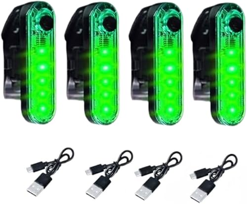 Miniatura 10 de Paquete de 4 luces LED para barco, kit de luces de navegación LED para kayak de barco, luces de popa, funciona con pilas, luces LED recargables, luz