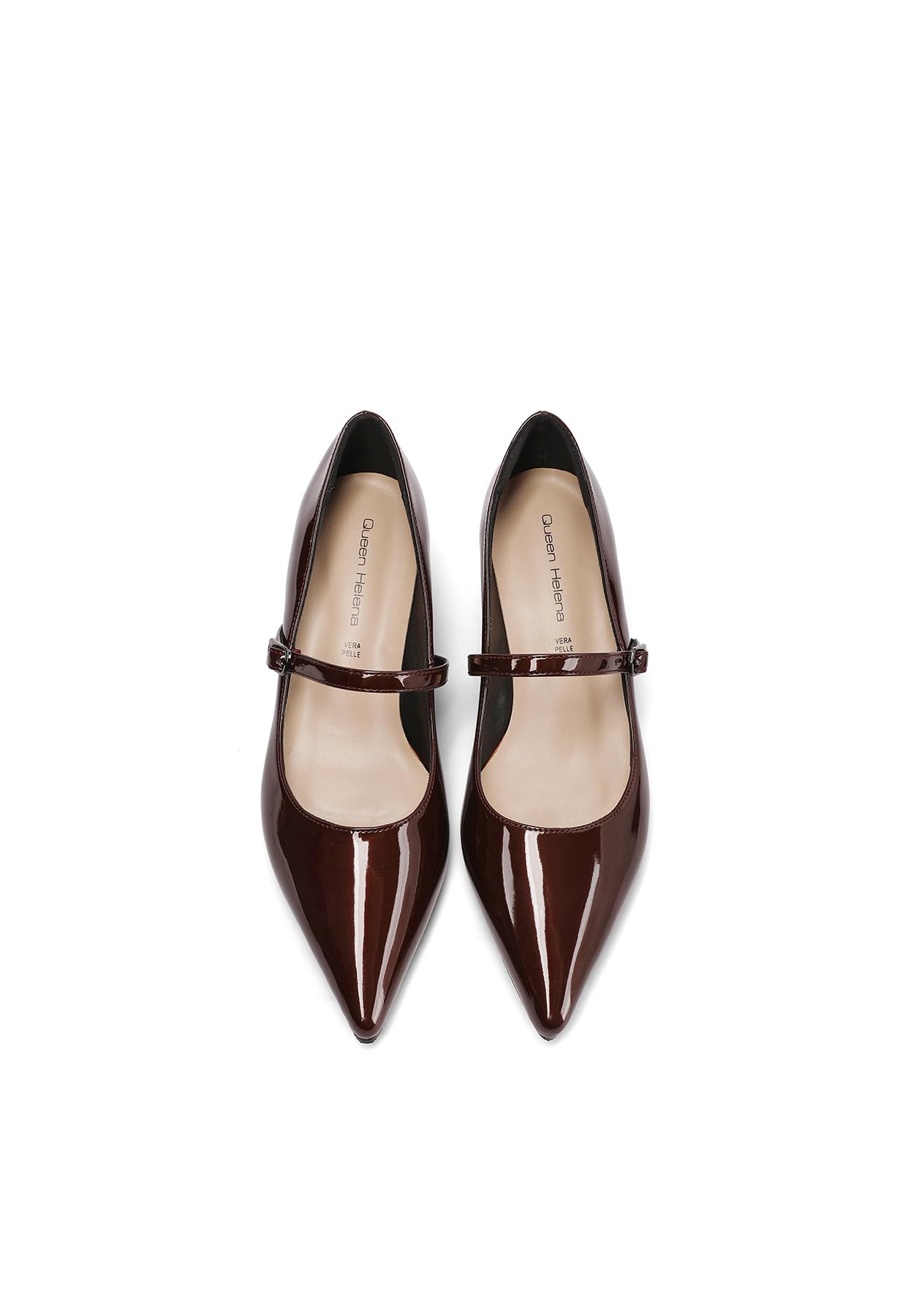 QUEEN HELENA Scarpe Eleganti Donna con Cinturino e Tacco Basso K5063