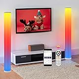 ☀【Fácil de instalar】 Lámpara de pie LED de alta calidad. No tienes que preocuparte por la oxidación o la vida útil de la lámpara. Esta lámpara de ángulo interior vertical es muy poco voluminosa. El montaje sin herramientas solo se tarda unos minutos. Cambia el color de la lámpara de pie, ideal para familias en ocasiones especiales, regalo de cumpleaños, regalo de Navidad, regalo de inauguración de la casa, etc.