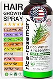 SELFWISE Hair Growth Spray with Rosemary Oil and Rice Water: Serum with Biotin, Keratin, Caffeine, Vitamins C and B5 for Hair Masks, Hair Care, Treatment