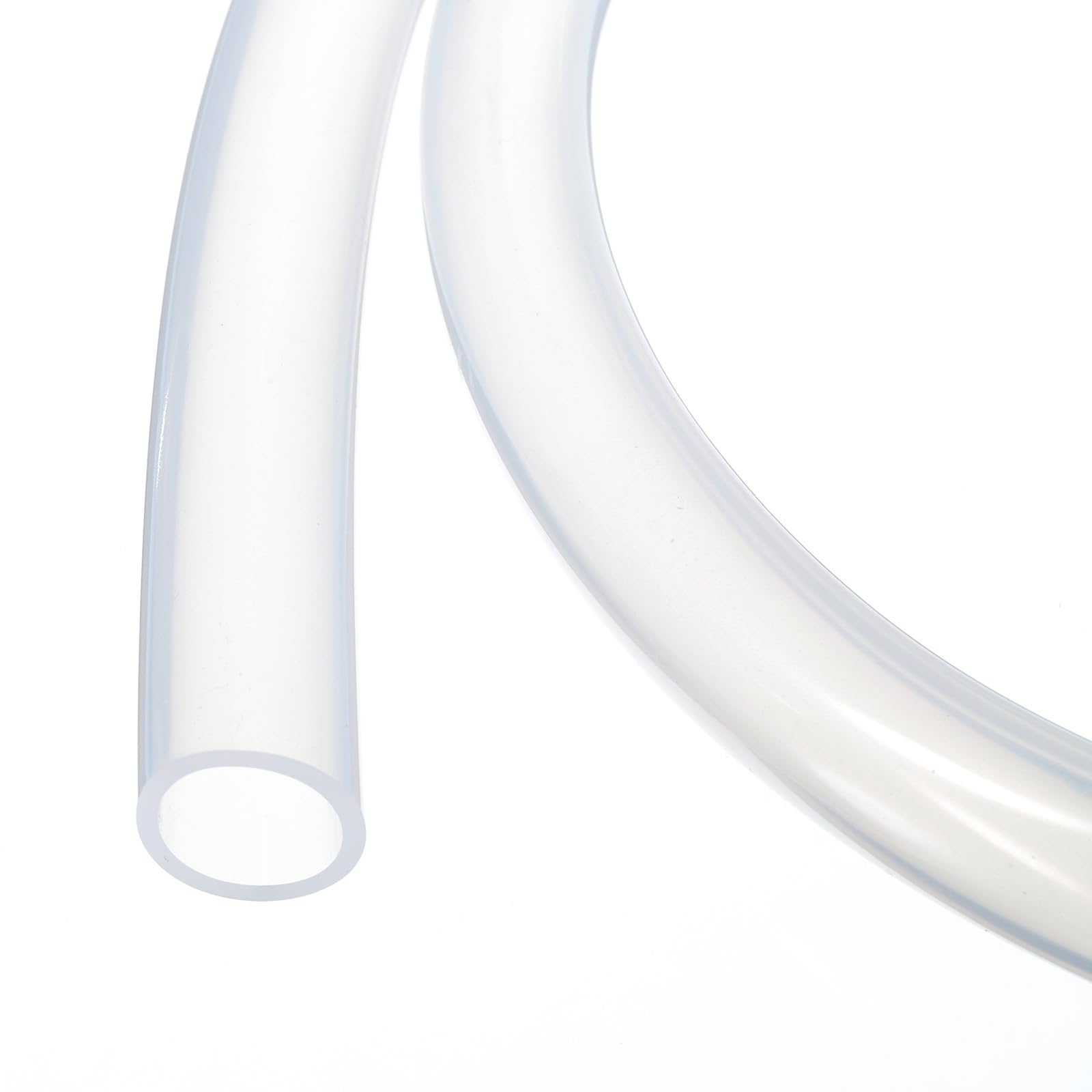 3.3ft 1/2" ID x 5/8" OD Silicone Tubing Clear 12.7mm x 15.9mm Industrial Plastic Tubing Pure Silicone Hoses for Pump Siphoning Draining Irrigation Brewing