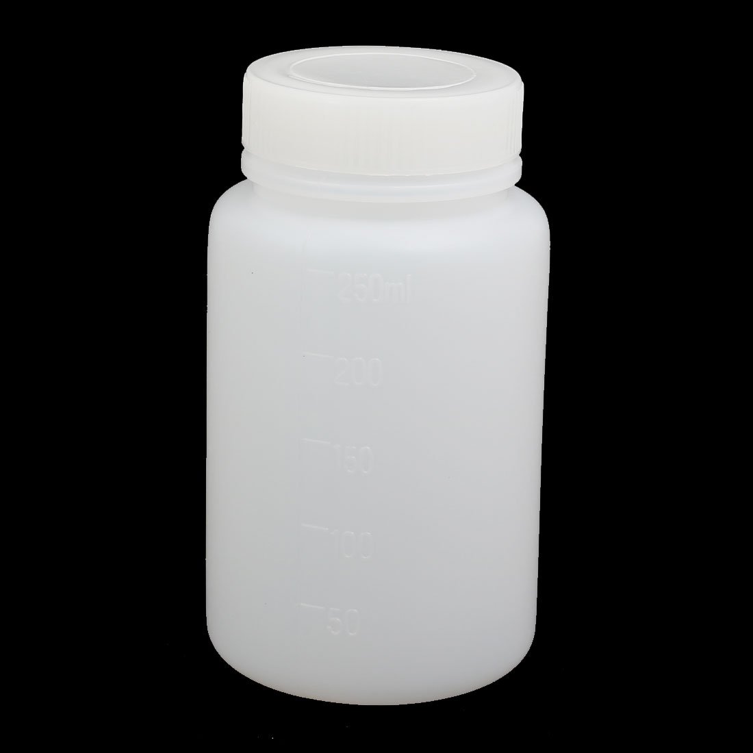 Aexit 5pcs 63mm gauge Diameter 115mm Height 250ml HDPE Plastic Round Bottle White