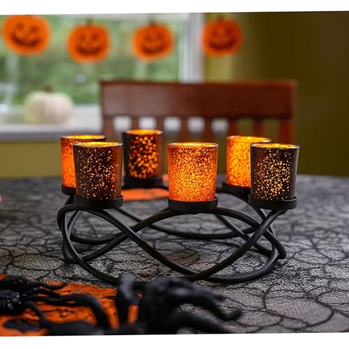 Seraphic Halloween Decorations for Indoor Table Centerpieces Orange/Black