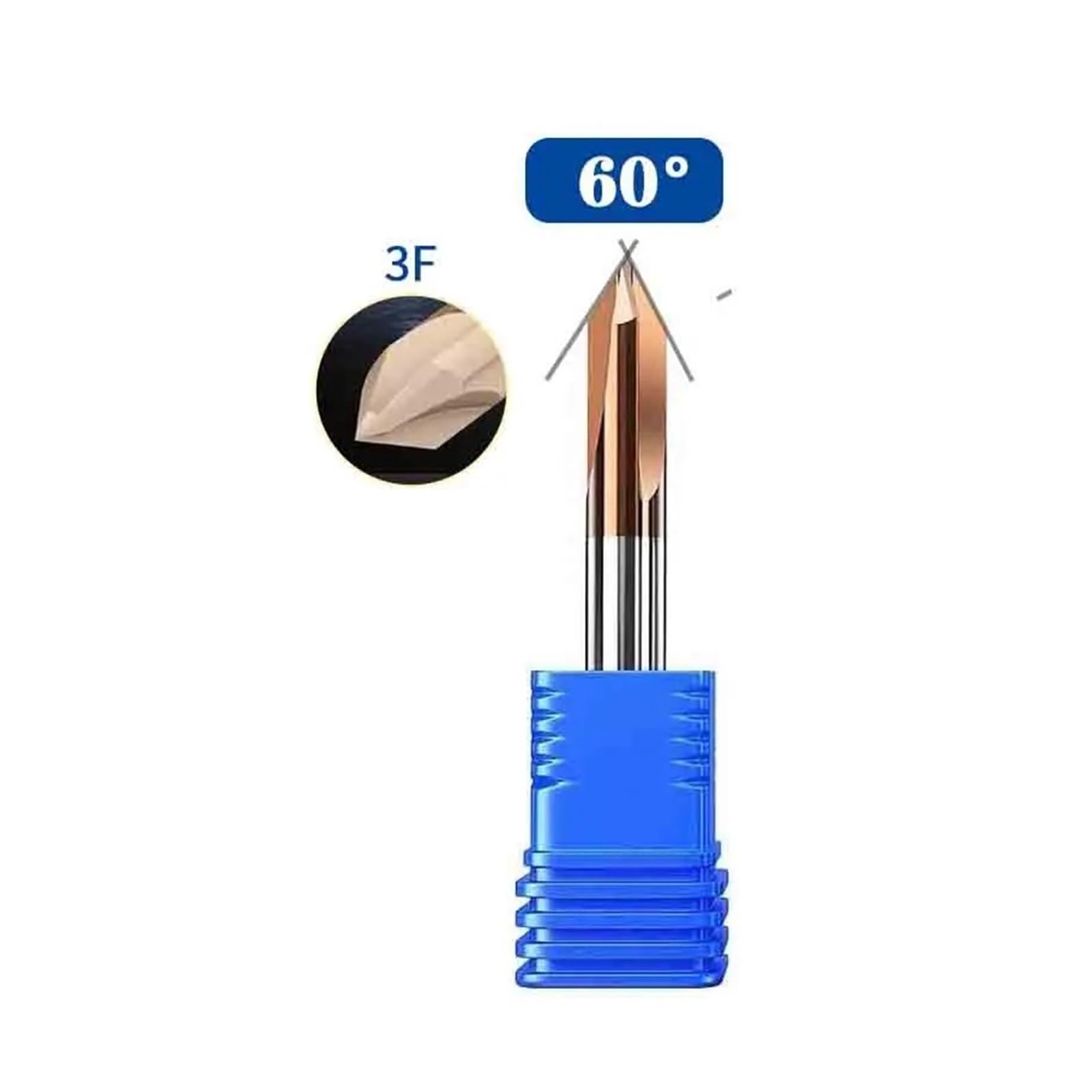 1 sztuk HRC55 frez do fazowania węglika narożny pogłębiacz gratowanie krawędzi V Grove Router 60 90 120 stopni 3 flety(35mm,10X10DX75L)