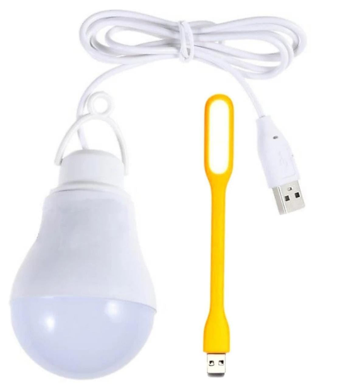 icall Bright USB LED Bulb of 9 Volts Along with Long Wire/Cable, Reading Lamp with Flexible USB LED Light Yellow Color, for Outdoor Camping Used with Any Laptop, PC, Power Bank Pack of 2-image-6