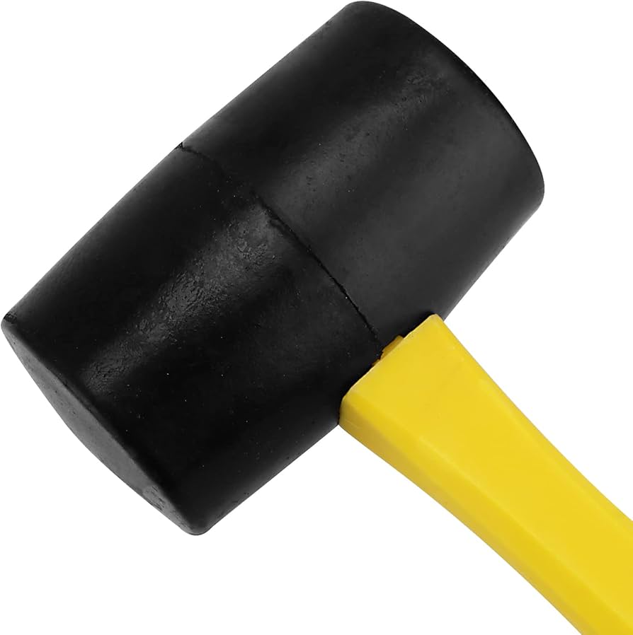 MAXPOWER 16 Oz Rubber Mallet Hammer With Fiberglass Handle