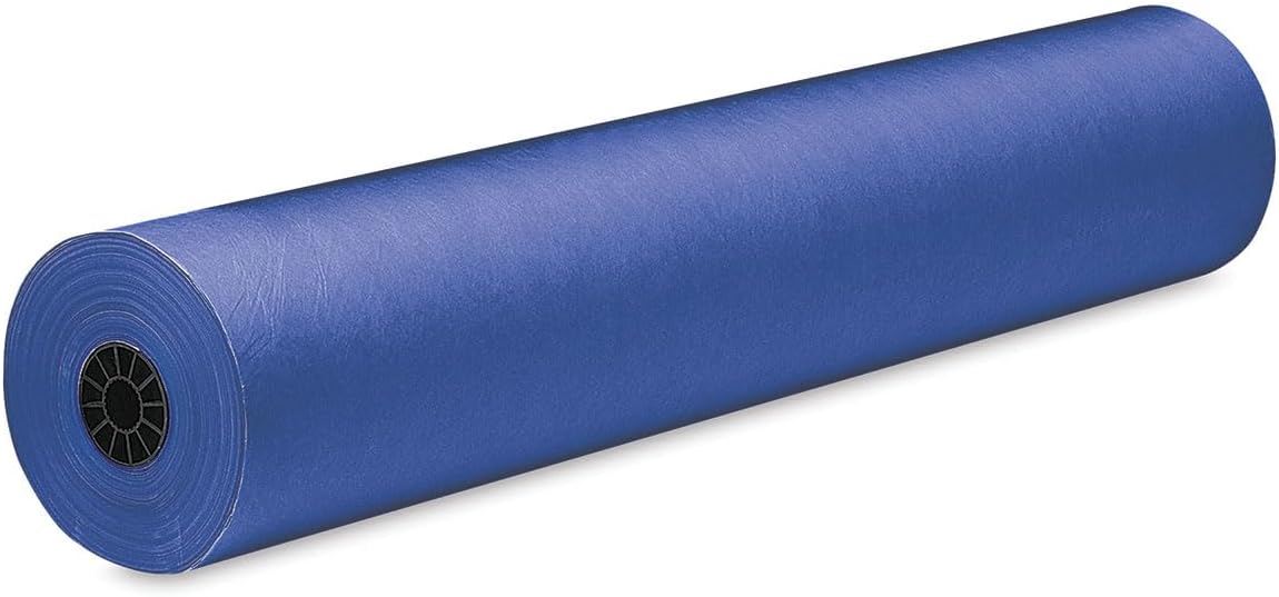 Pacon PAC63180 Rainbow Lightweight Duo-Finish Kraft Paper Roll, 3-Feet by 1000-Feet, Dark Blue (63180)