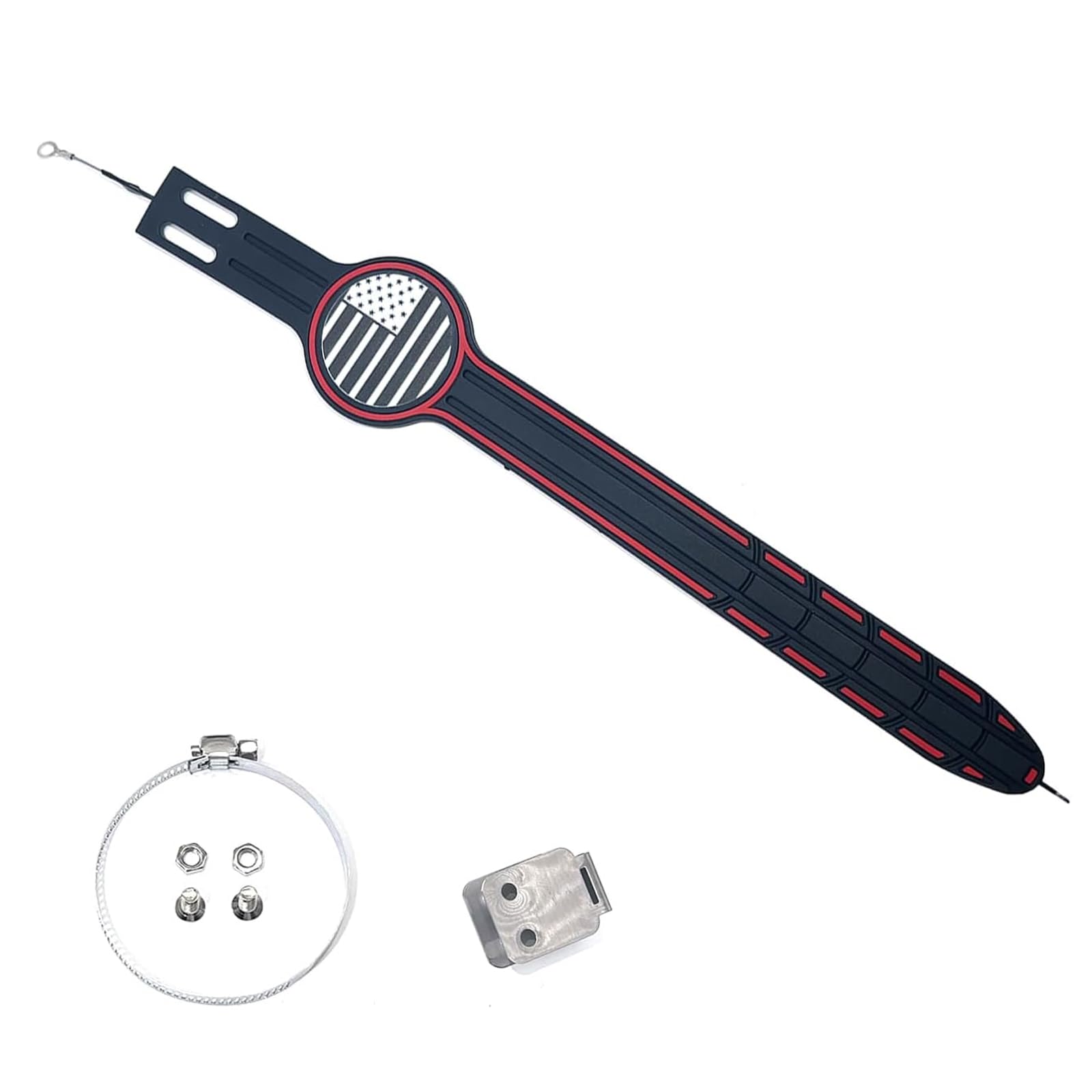 Diamall Car Anti Static Strip, Adjustable Static Conductive Rubber Towing Belt with Metal Wire, 1.25" -1.38" Anti-Static Flex Strip Electrostatic Belt