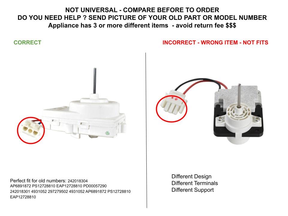 Original Support 242018301 Compatible with Frigidaire Fan Motor Old 297279502, 242018304, 2025970, 297279502, AH3501052, EA3501052, PS3501052