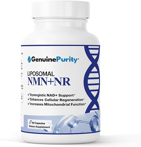Suplemento liposomal NMN + NR - 60 cápsulas veganas para apoyar la salud celular, la energía y los niveles de NAD+ - Fabricado en Estados Unidos,