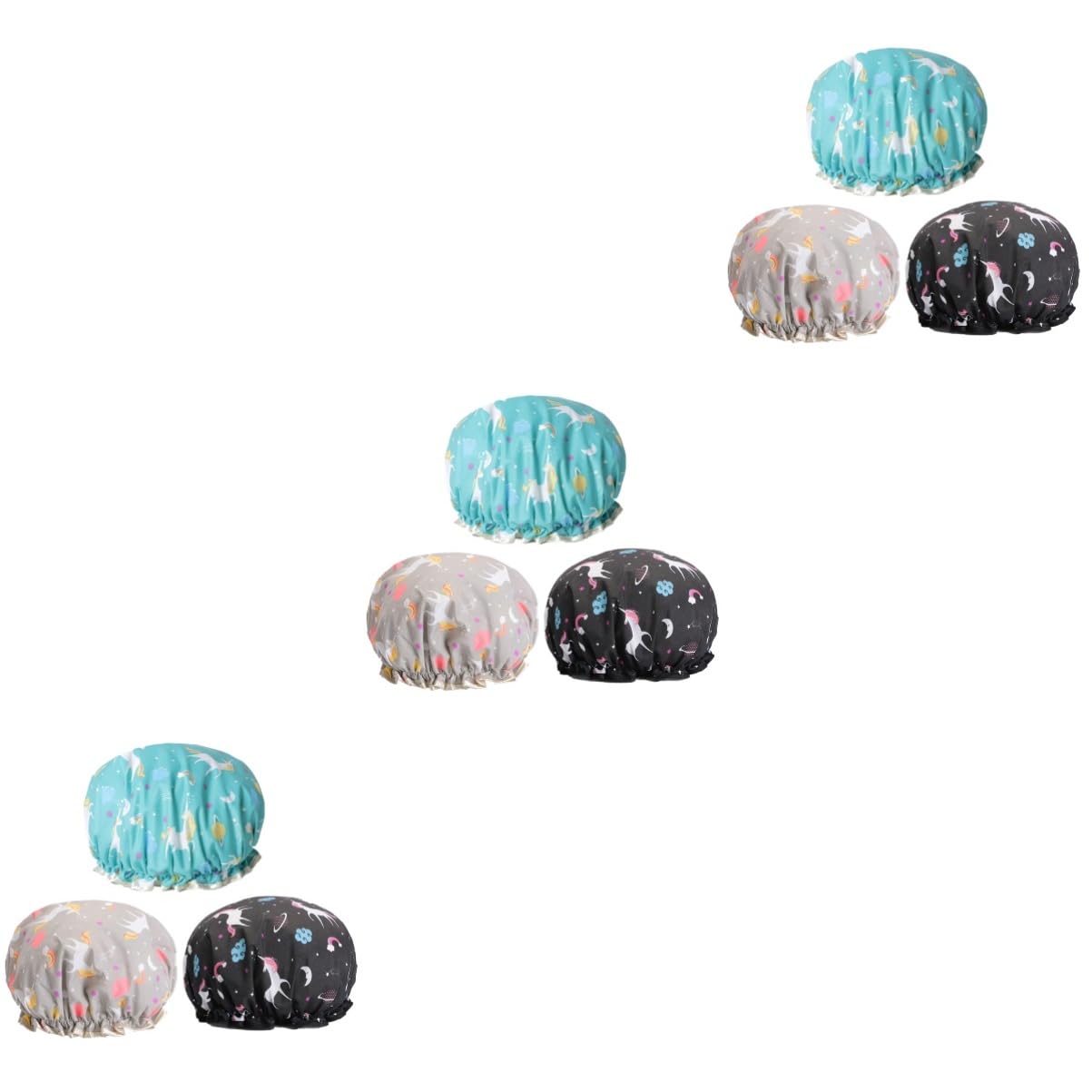 9 Piezas Gorro De Ducha Turbante Gorro De Ducha De Doble Capa Gorros De Baño Elásticos Gorro De Baño Gorro De Ducha Impermeable Gorra De Spa Ajustable Sombrero De Medico Perder