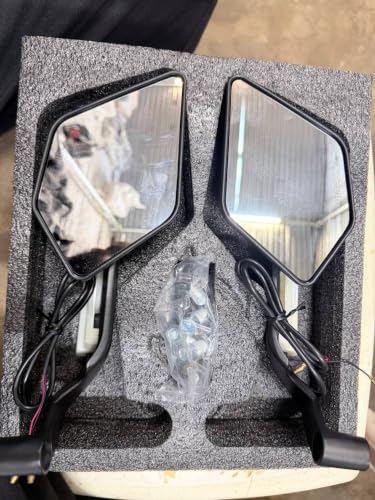 Blade Rotating Rear View Wing Mirrors with LED Light for Pack of 2 - Image 3