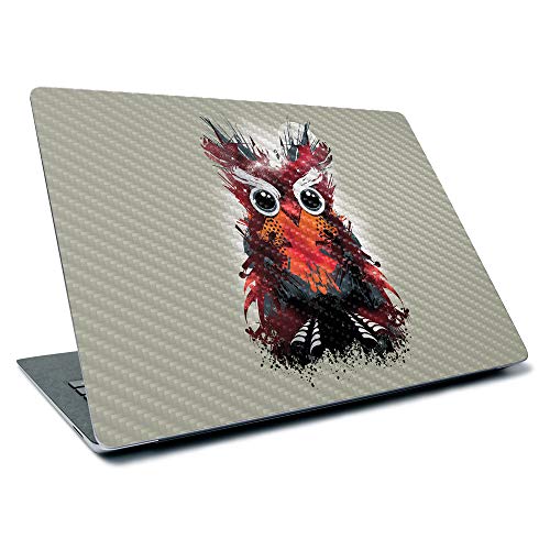 Image of MightySkins Carbon Fiber Skin for Microsoft Surface Laptop 3 13.5 inch (2019) - Owl Universe,Textured Carbon Fiber Finish,Easy to Apply, Remove, and Change Styles,