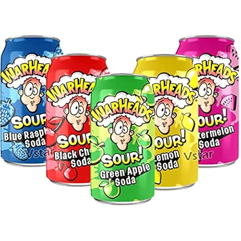 Warheads Sour Flavour Soda Cans 355ml Cover