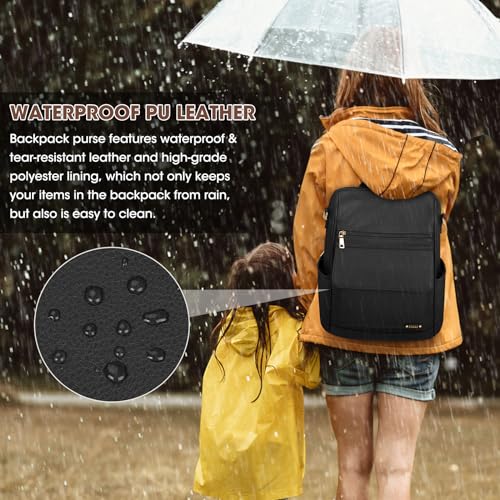 Nubily NB6671 Backpack Purse For Women Leather Anti-Theft Mini Backpack Fashion Designer Handbag Convertible Travel Bag Ladies Shoulder Bags thumb #5