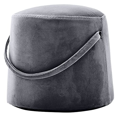 Repose-pieds rembourré vert, petit tabouret bas et table d'appoint - 2